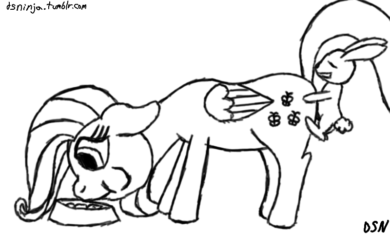 Rule34 – If it exists, there is porn of it / angel bunny, fluttershy (mlp) / 93041