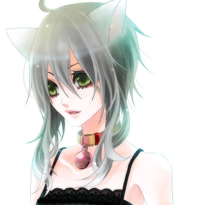 cage (artist), sasama keiji, silver hair, bad id, bad pixiv id, lowres, animal ears, collar, green eyes, solo
