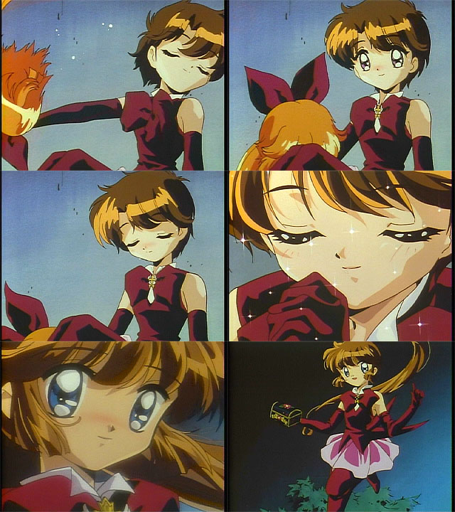 haneoka meimi, mimori seira, saint tail, kaitou saint tail, anime screenshot, official art, 1990s (style), 1girl, magical girl, retro artstyle