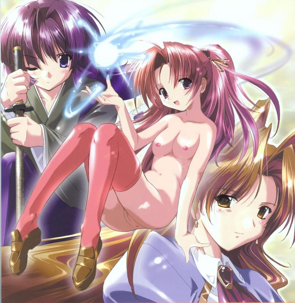 komatsu eiji, kamishiro rin, maburaho, nude filter, tagme, third-party edit, 00s, nude