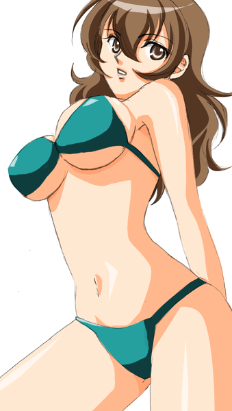 mine fujiko, lupin iii, tms entertainment, tagme, arms behind back, bikini, breasts, swimsuit