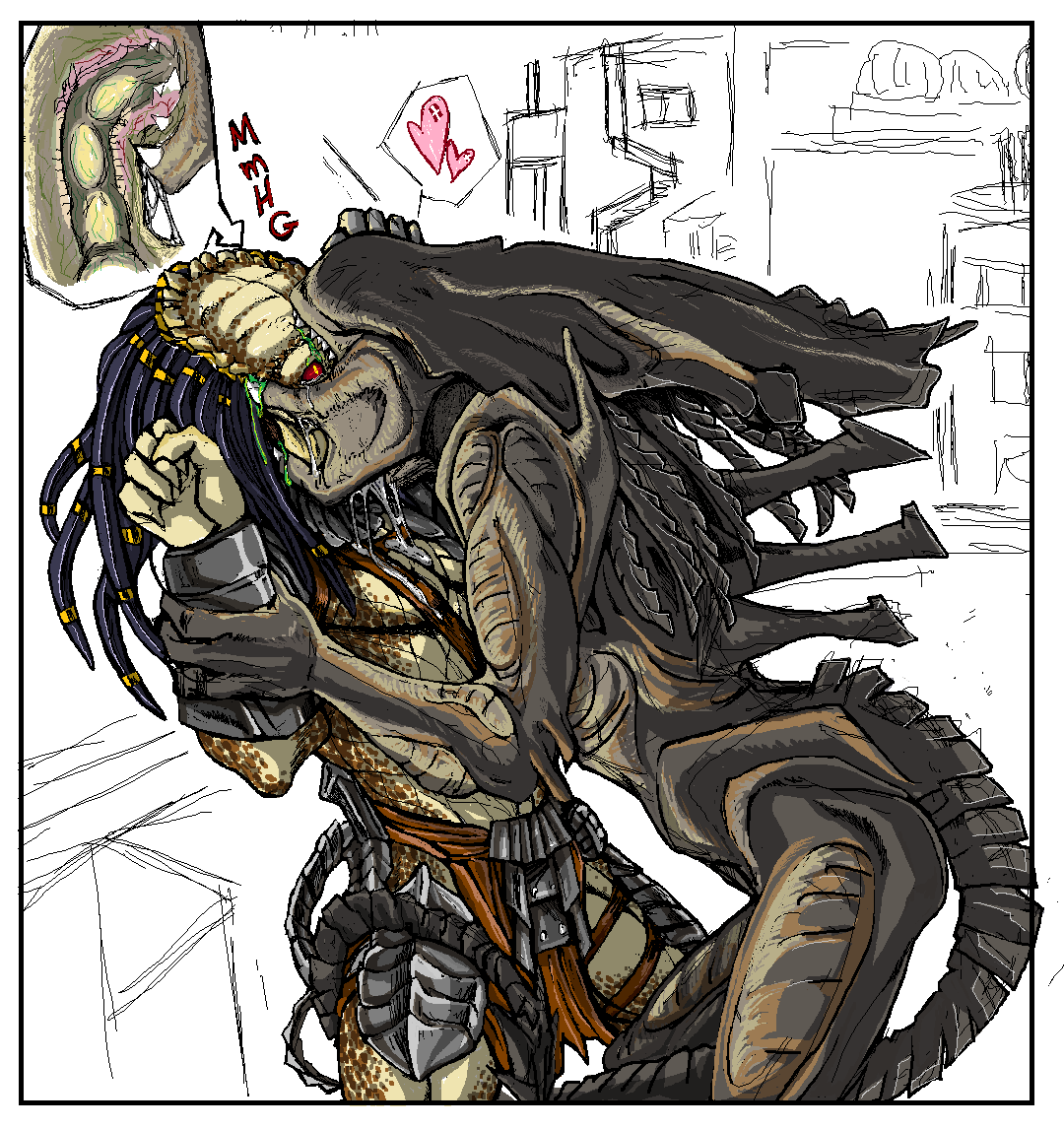 Rule34 – If it exists, there is porn of it / predalien, predator, xenomorph, yautja / 94921