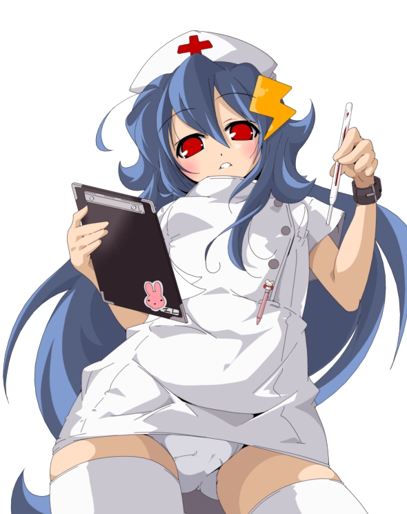 yamazaki kazuma, original, tagme, blue hair, nurse
