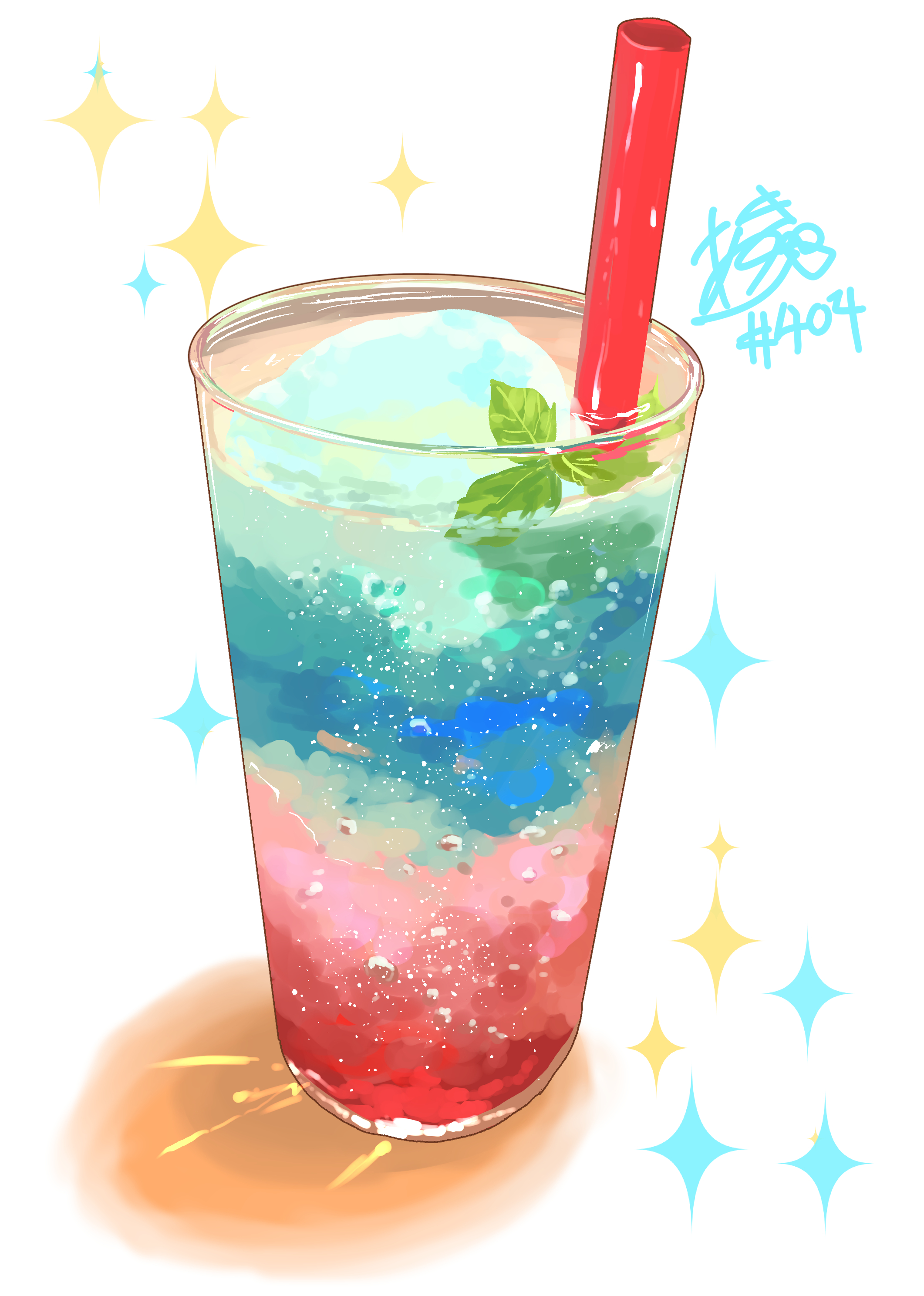 takisou sou, original, absurdres, commentary request, highres, cup, drink, drinking glass, drinking straw, food, food focus, mint, no humans, soda, white background
