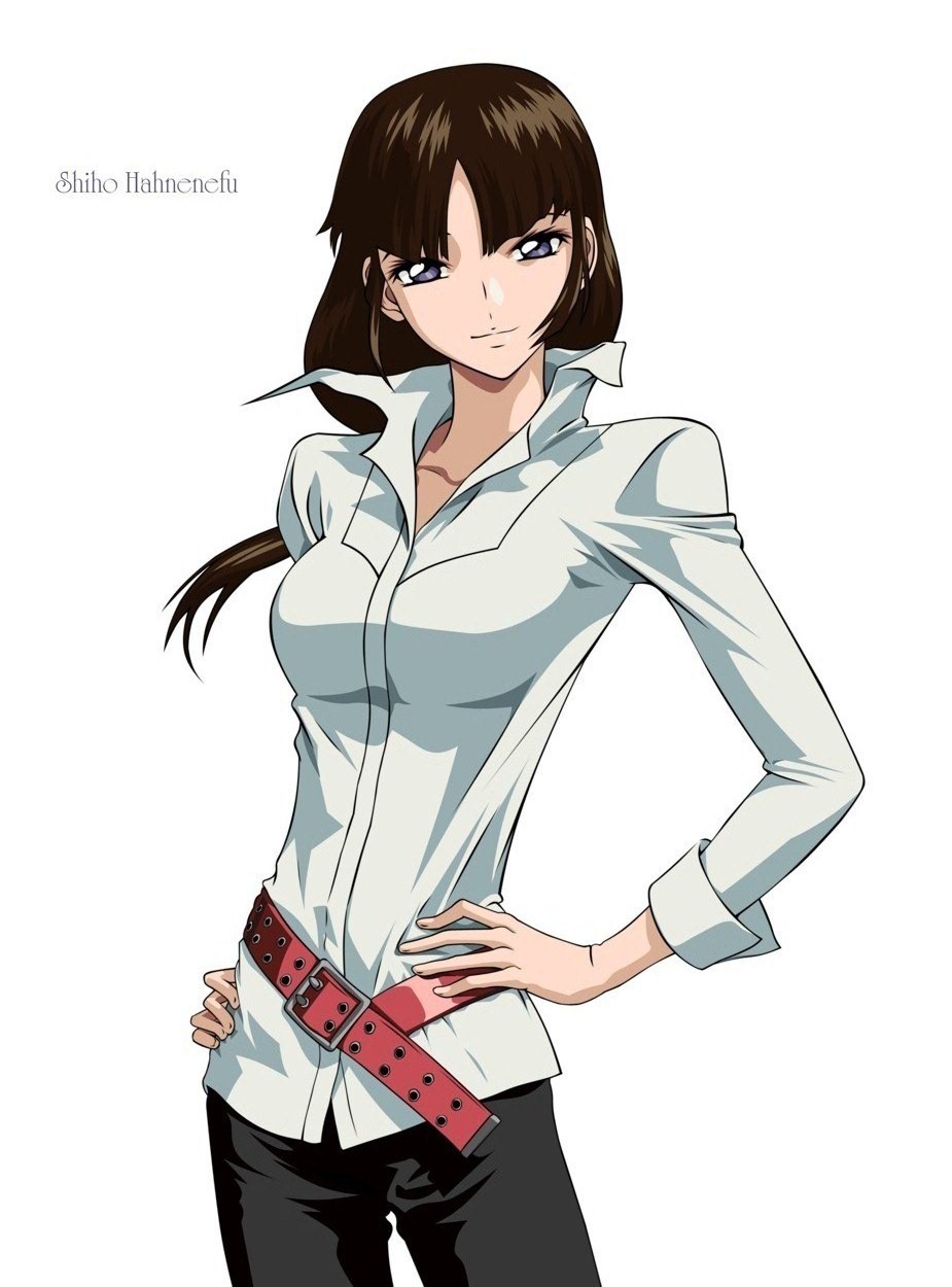 shiho hahnenfuss, gundam, gundam seed, gundam seed destiny, highres, 00s, blue eyes, brown hair, shirt, solo
