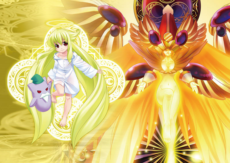 angelia avallone, malin (arcana heart), mildred avallone, aq interactive, arcana heart, arcana heart 2, atlus, examu, angel, barefoot, doll, feet, halo, pajamas, stuffed toy
