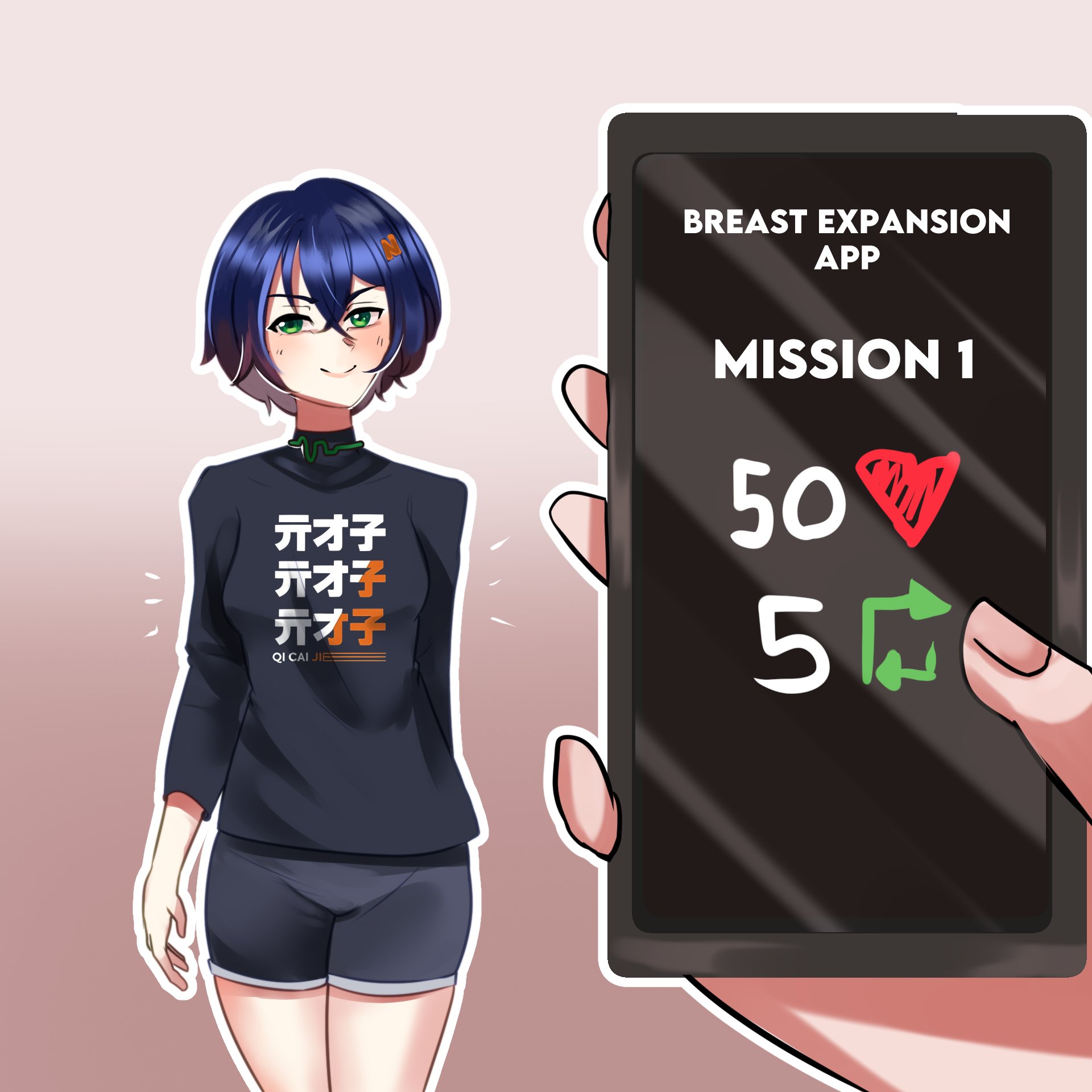 yukimaruvs, belle (zenless zone zero), zenless zone zero, highres, breast expansion, breasts
