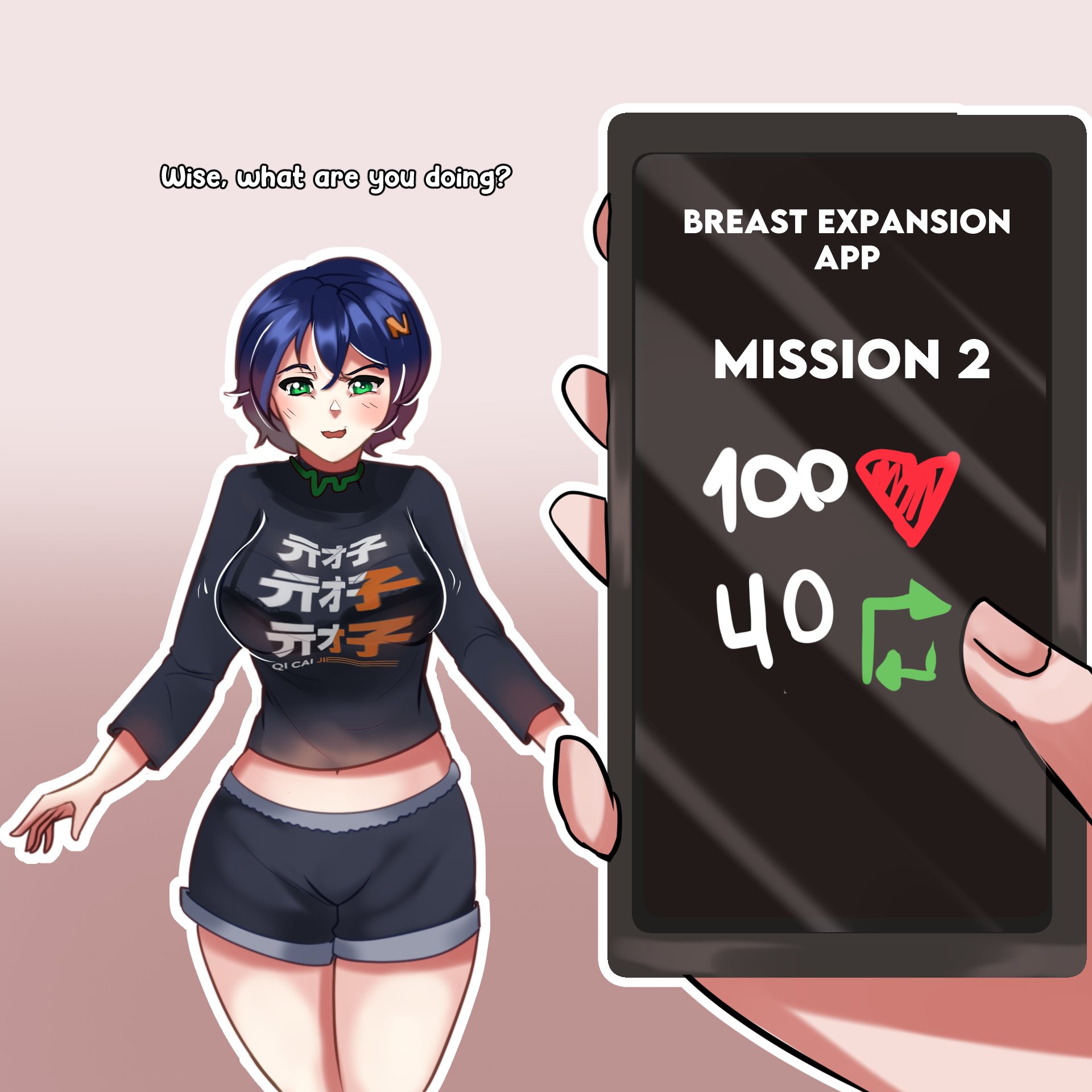 yukimaruvs, belle (zenless zone zero), zenless zone zero, highres, breast expansion, zzz