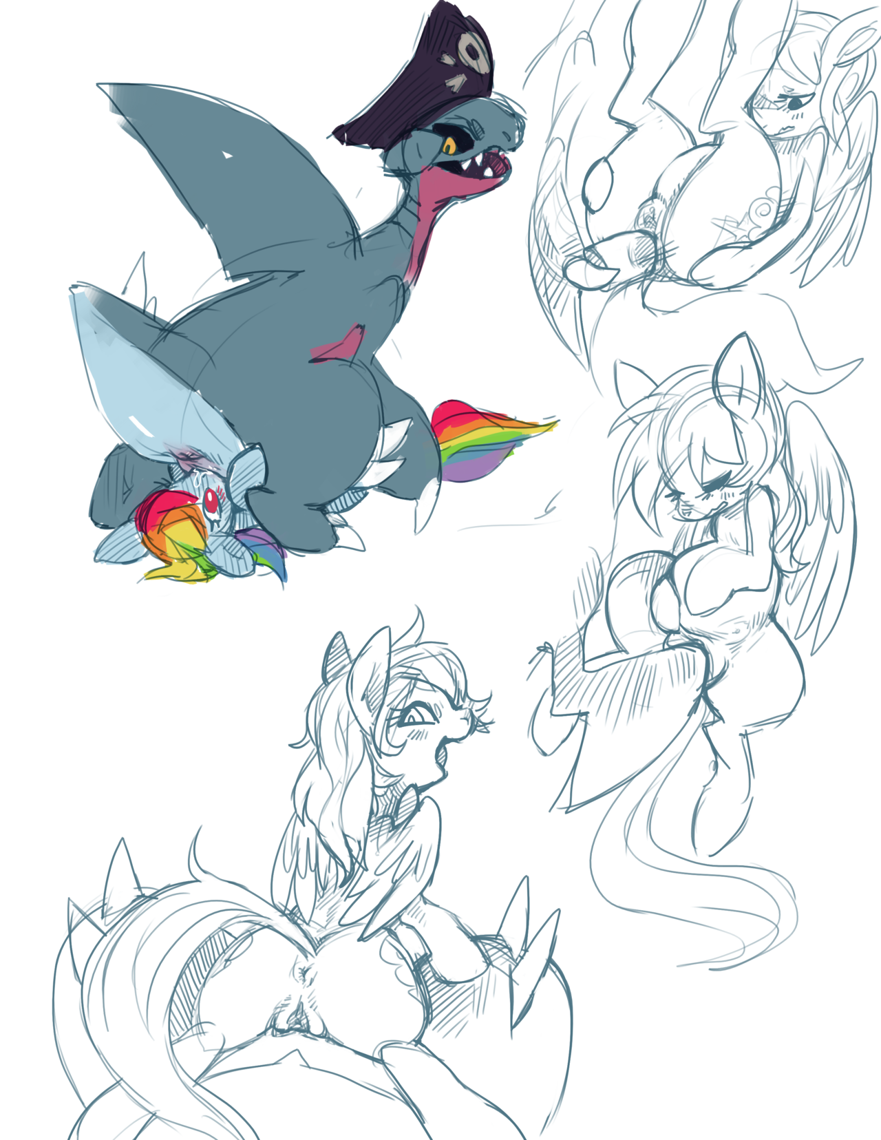 Rule34 – If it exists, there is porn of it / purplekecleon, gabite, rainbow dash (mlp) / 99829