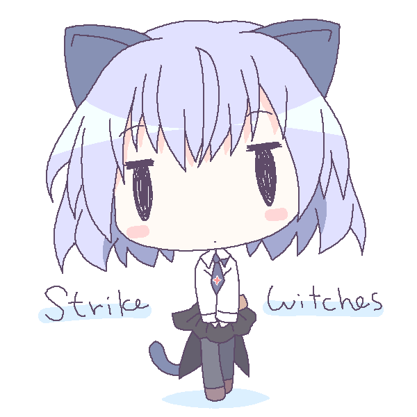 mirai (sugar), sanya v. litvyak, strike witches, world witches series, bad id, bad pixiv id, 00s, 1girl, chibi, female focus, pantyhose, solo