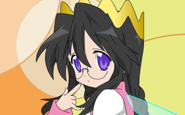 flezair, ripple star queen, kirby (series), kirby 64, lucky star, motteke! serafuku, nintendo, 1girl, black hair, bow, braid, crown, fairy, fairy wings, glasses, hair bow, jimiko, long hair, looking at viewer, parody, sleeves past fingers, sleeves past wrists, wings
