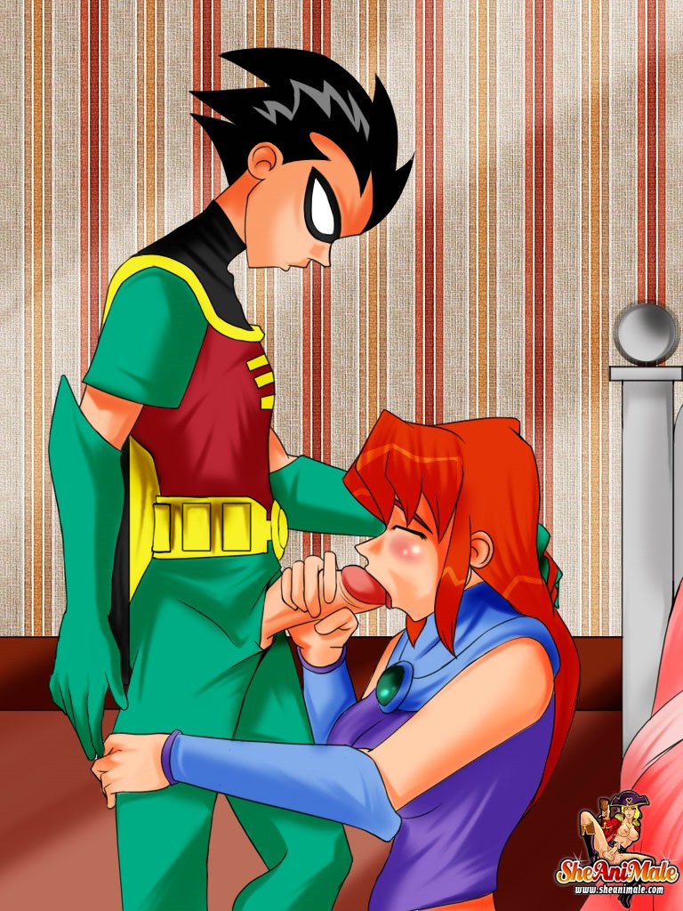 Rule34 – If it exists, there is porn of it / sheanimale, dick grayson, robin (dc), starfire / 100245