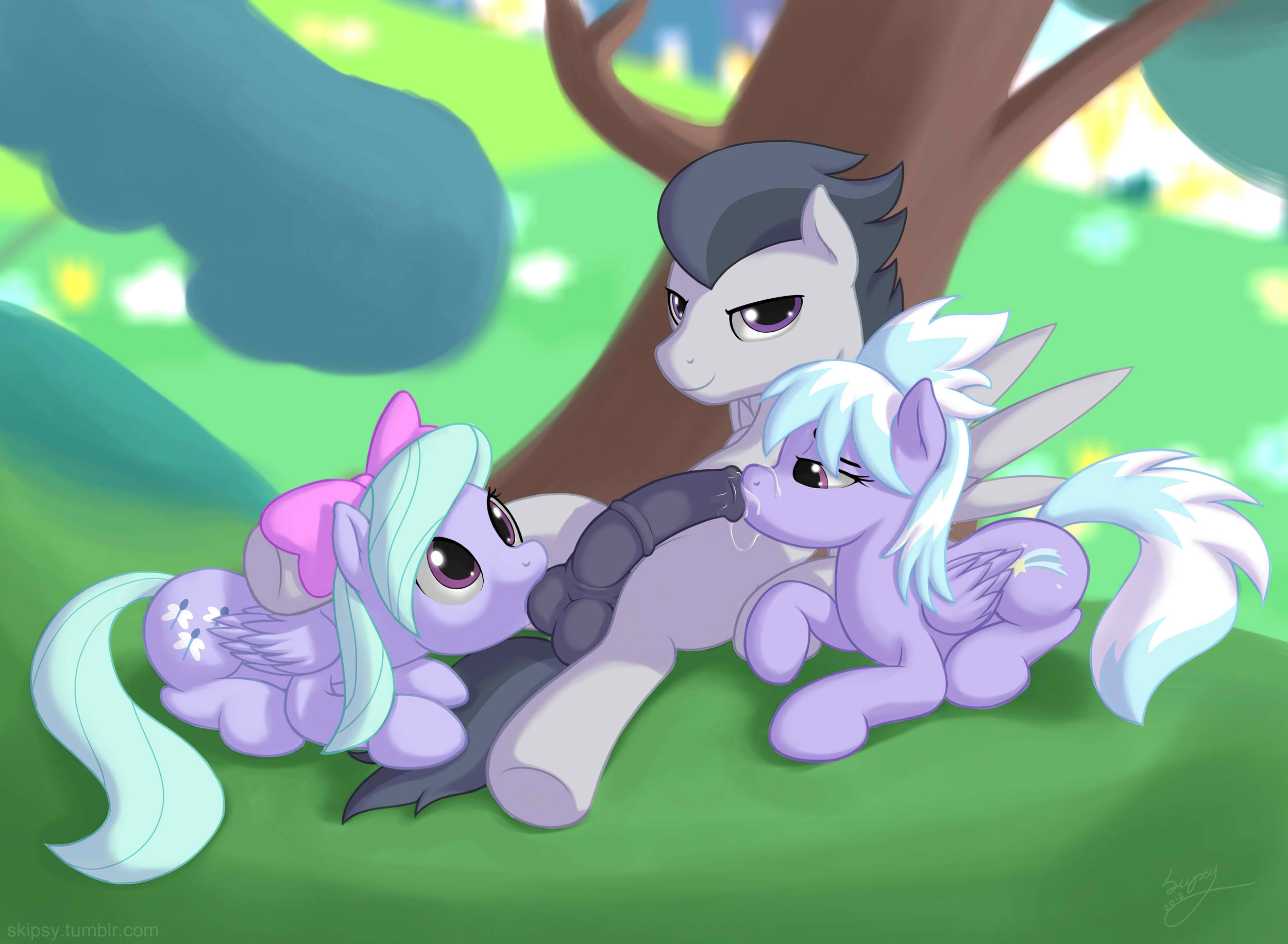Rule34 – If it exists, there is porn of it / foxkin, cloud chaser (mlp), flitter, rumble / 100258
