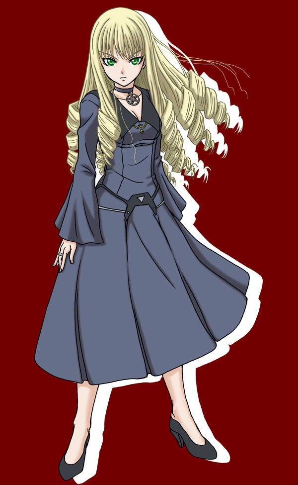 misnon the great, adilisia lenn mathers, rental magica, 00s, blonde hair, drill hair, green eyes, long hair, solo