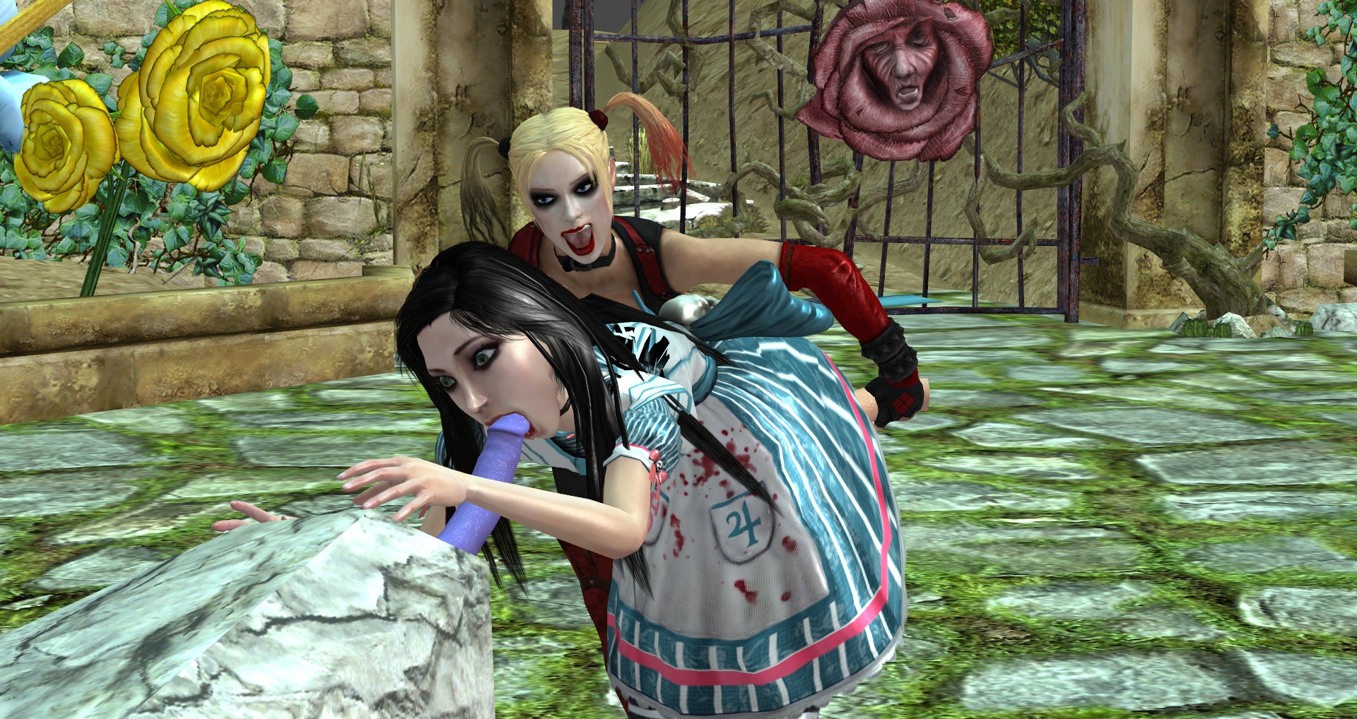 Rule34 – If it exists, there is porn of it / dudehentai, alice, harley quinn / 100464