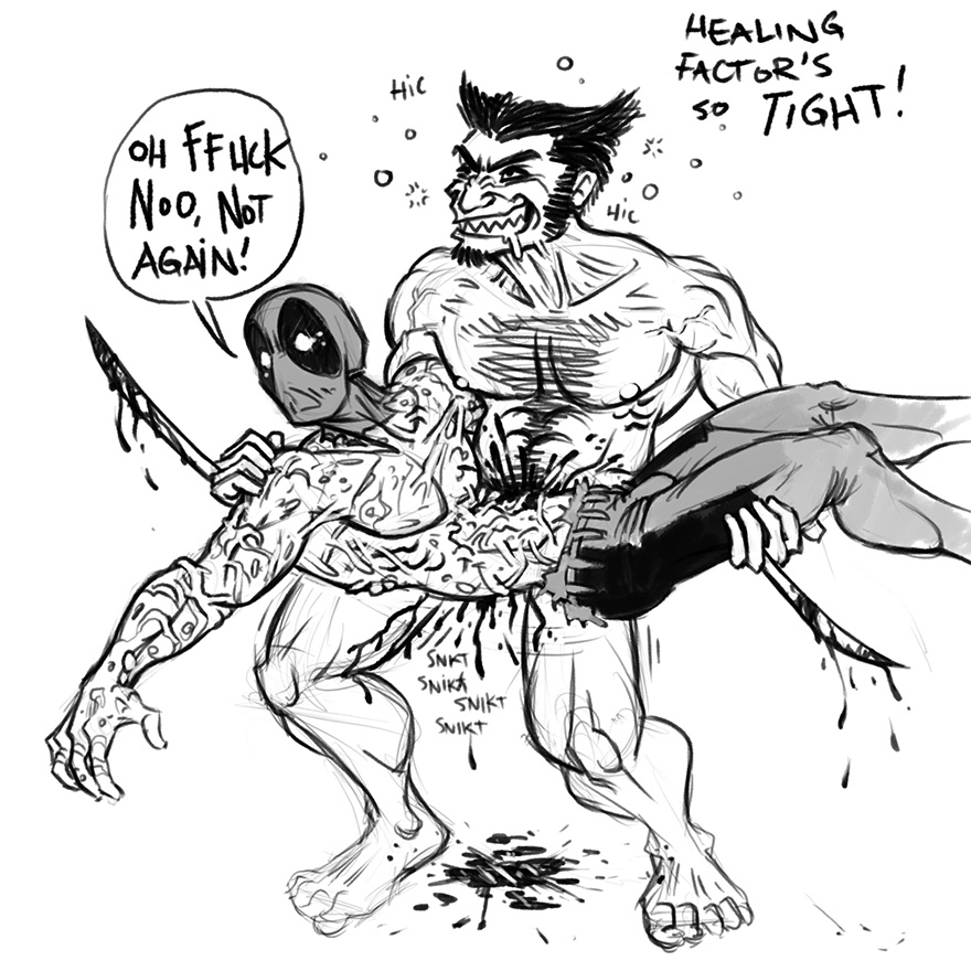 Rule34 – If it exists, there is porn of it / deadpool, james howlett, wolverine (x-men) / 100952
