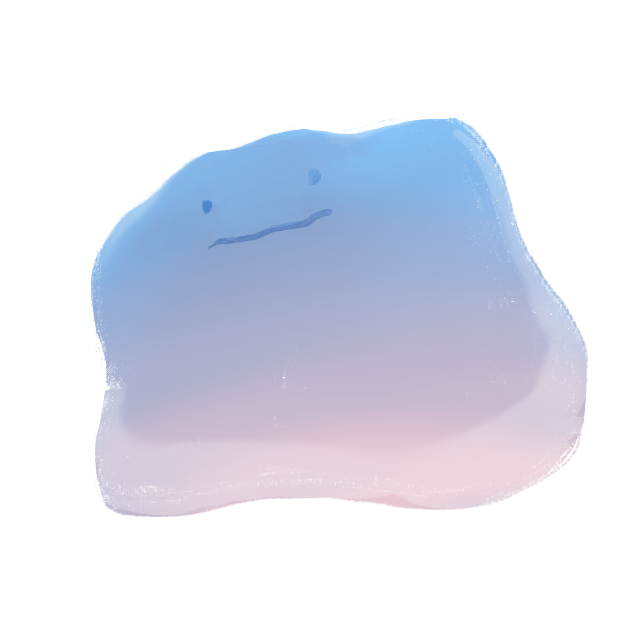 shiratsuyu mone, ditto, nintendo, pokemon, commentary request, highres, black eyes, closed mouth, full body, gen 1 pokemon, no humans, pokemon (creature), simple background, solo, white background