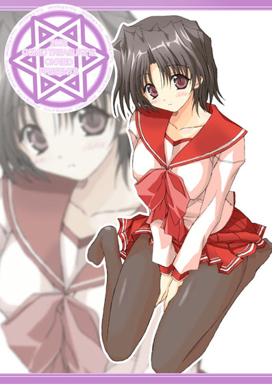 tanaka hitoriaruki, yuzuhara haruka, to heart (series), to heart 2, 00s, 1girl, female focus, mature female, pantyhose, school uniform, serafuku, solo