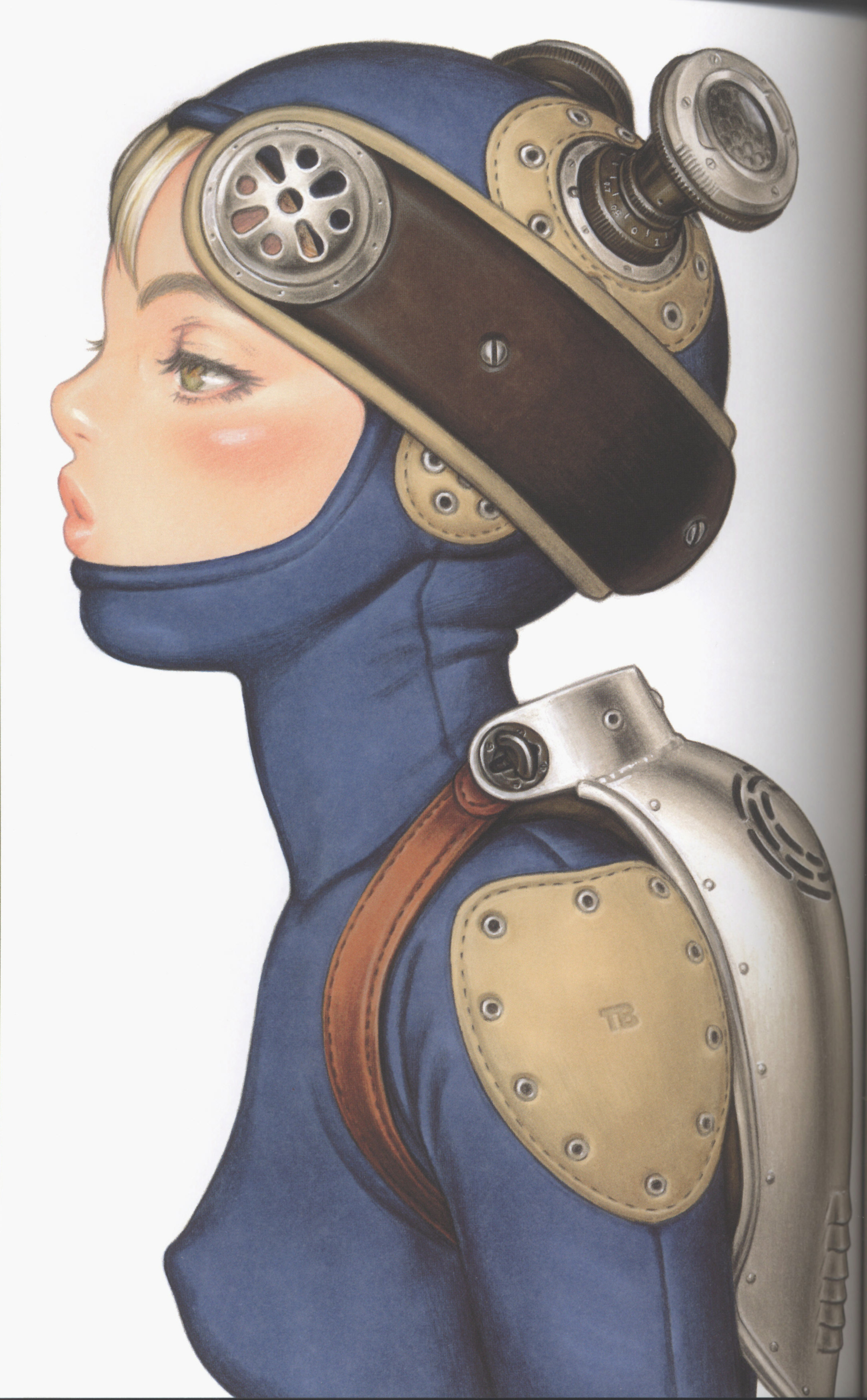 tsukasa jun, original, mechanical, absurdres, highres, 1girl, bodysuit, diving suit, female focus, skin tight, solo