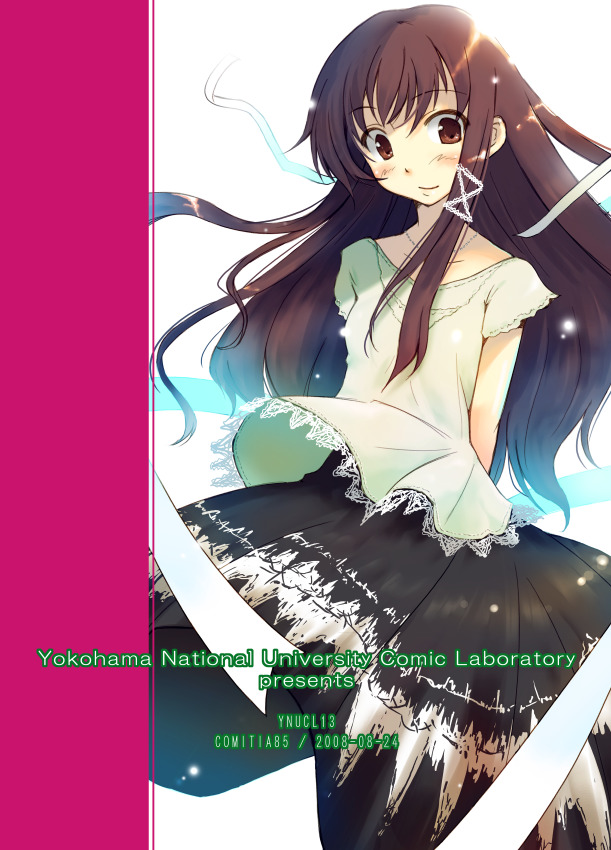 tamaki fuyu, original, tagme, brown eyes, brown hair, dress, long hair, solo