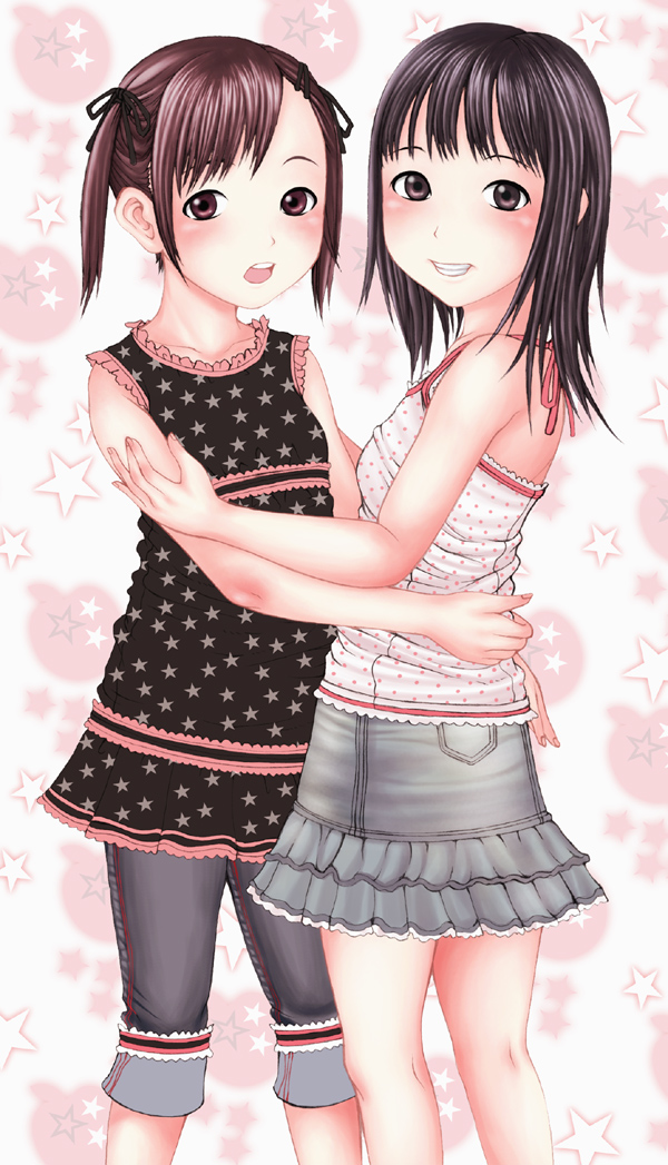 neuron (exceed), bad id, bad pixiv id, tagme, 2girls, camisole, child, multiple girls, twintails