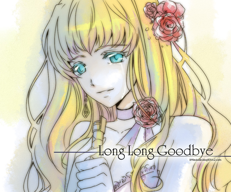 saremi, sheryl nome, macross, macross frontier, 00s, 1girl, bare shoulders, blonde hair, blue eyes, bra, choker, collarbone, female focus, flower, hair flower, hair ornament, long hair, red flower, red rose, rose, solo, tears, underwear, upper body, very long hair, white bra