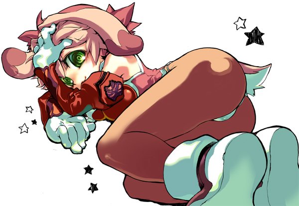 sagano aoi, seraphita, seraphita (xenogears), xenogears, 1girl, animal ears, aoi sagano, ass, female focus, green eyes, pantyhose, pink hair, rabbit ears, solo