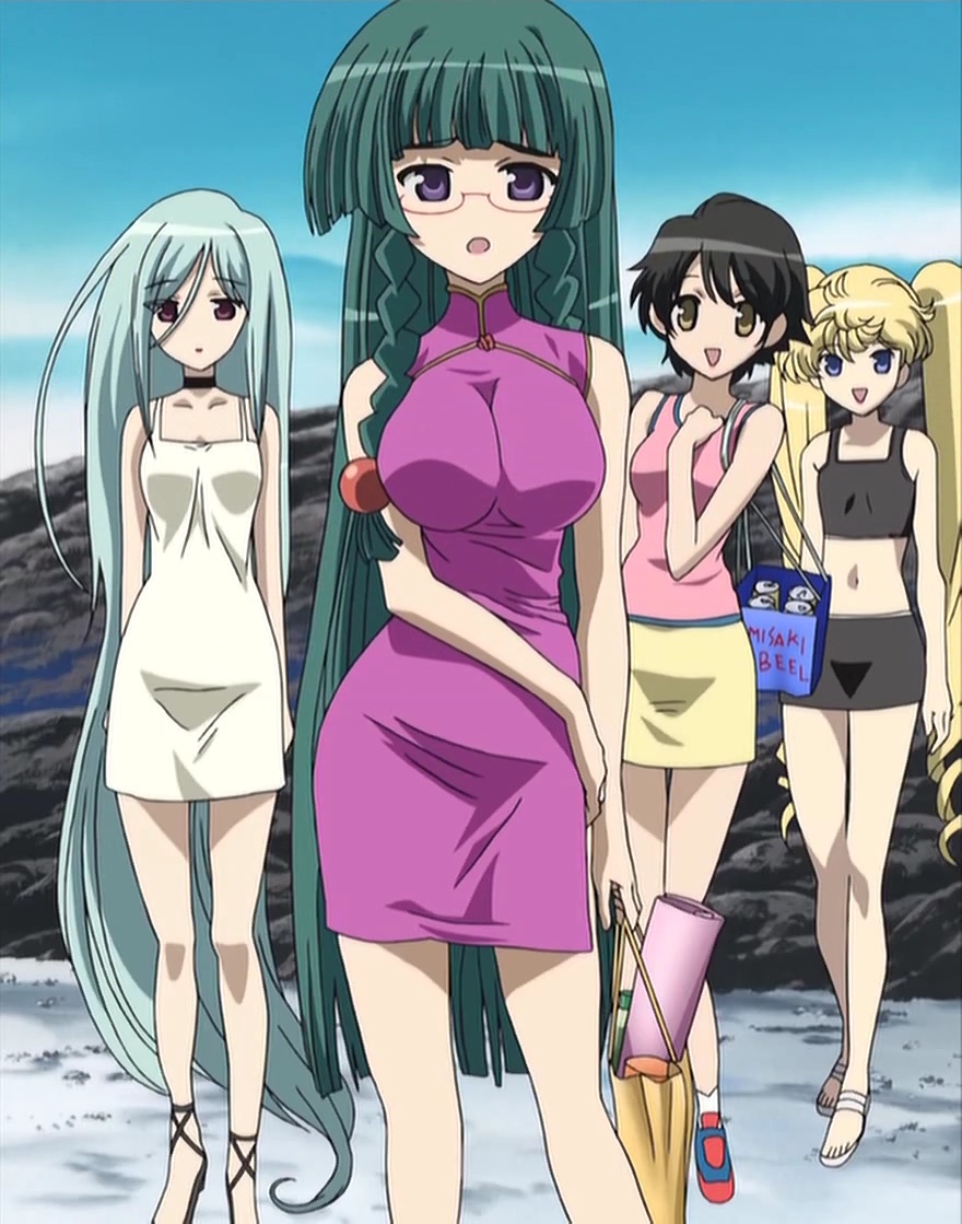 rena, chin kyuu, chinkyuu (koihime musou), yawaraka sangokushi tsukisase!! ryofuko-chan, anime screenshot, stitched, third-party edit, 00s, 4girls, blonde hair, blue eyes, braid, breasts, brown eyes, brown hair, china dress, chinese clothes, choker, dress, glasses, green hair, impossible clothes, impossible dress, large breasts, long hair, looking at viewer, midriff, miniskirt, multiple girls, narrow waist, open mouth, outdoors, purple eyes, short dress, short hair, skirt, small breasts, standing, twin braids, twintails, very long hair