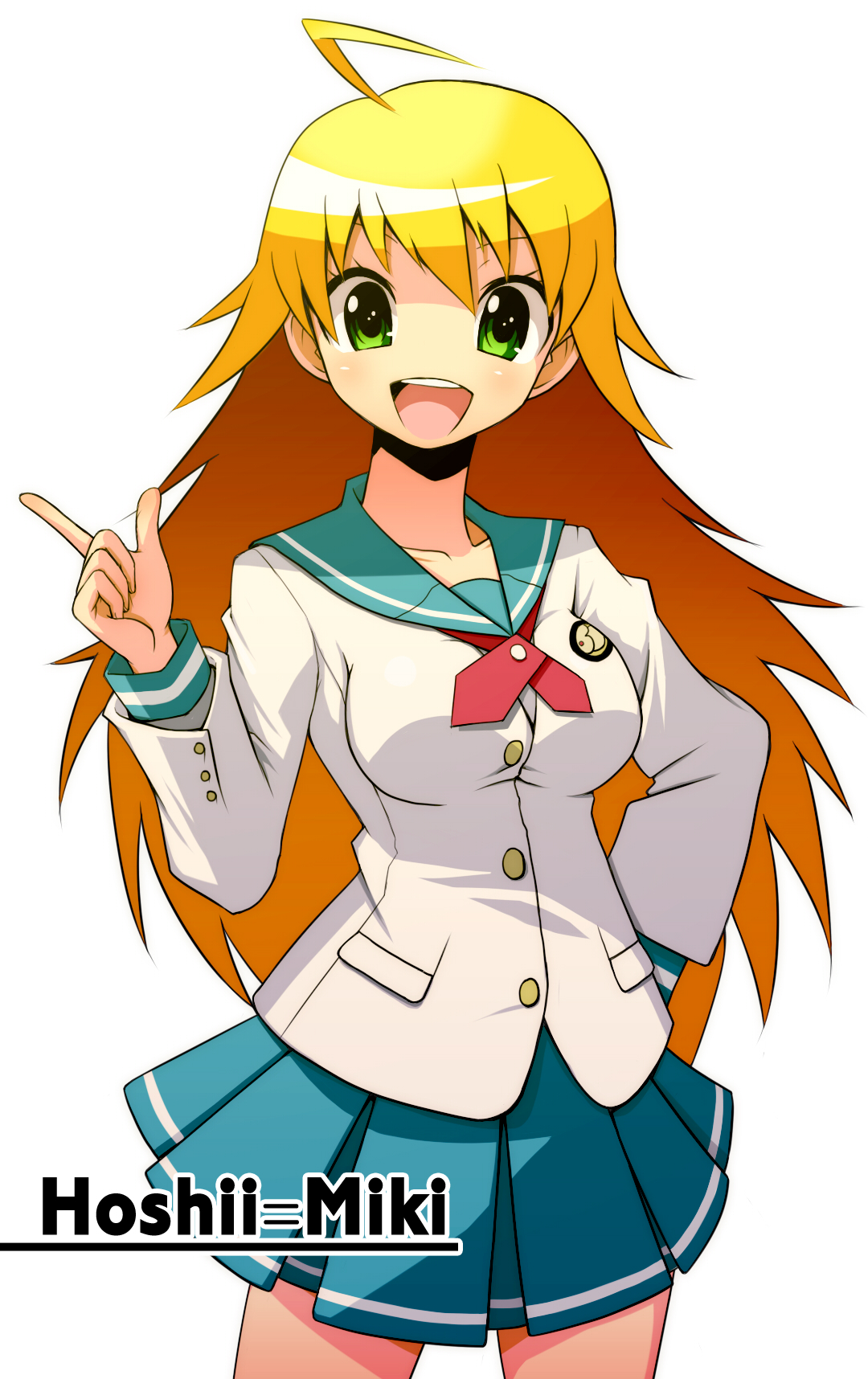 shirono, hoshii miki, idolmaster, idolmaster (classic), idolmaster xenoglossia, highres, cosplay, school uniform, serafuku, solo