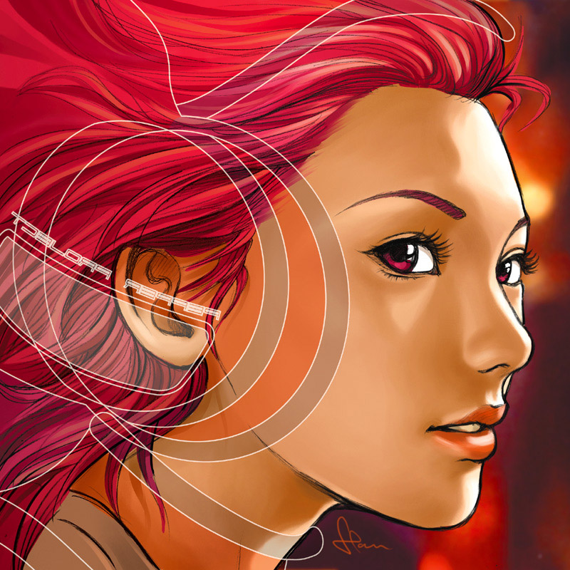 stanley lau, pepper project, bad tag, pink hair, red eyes, red hair
