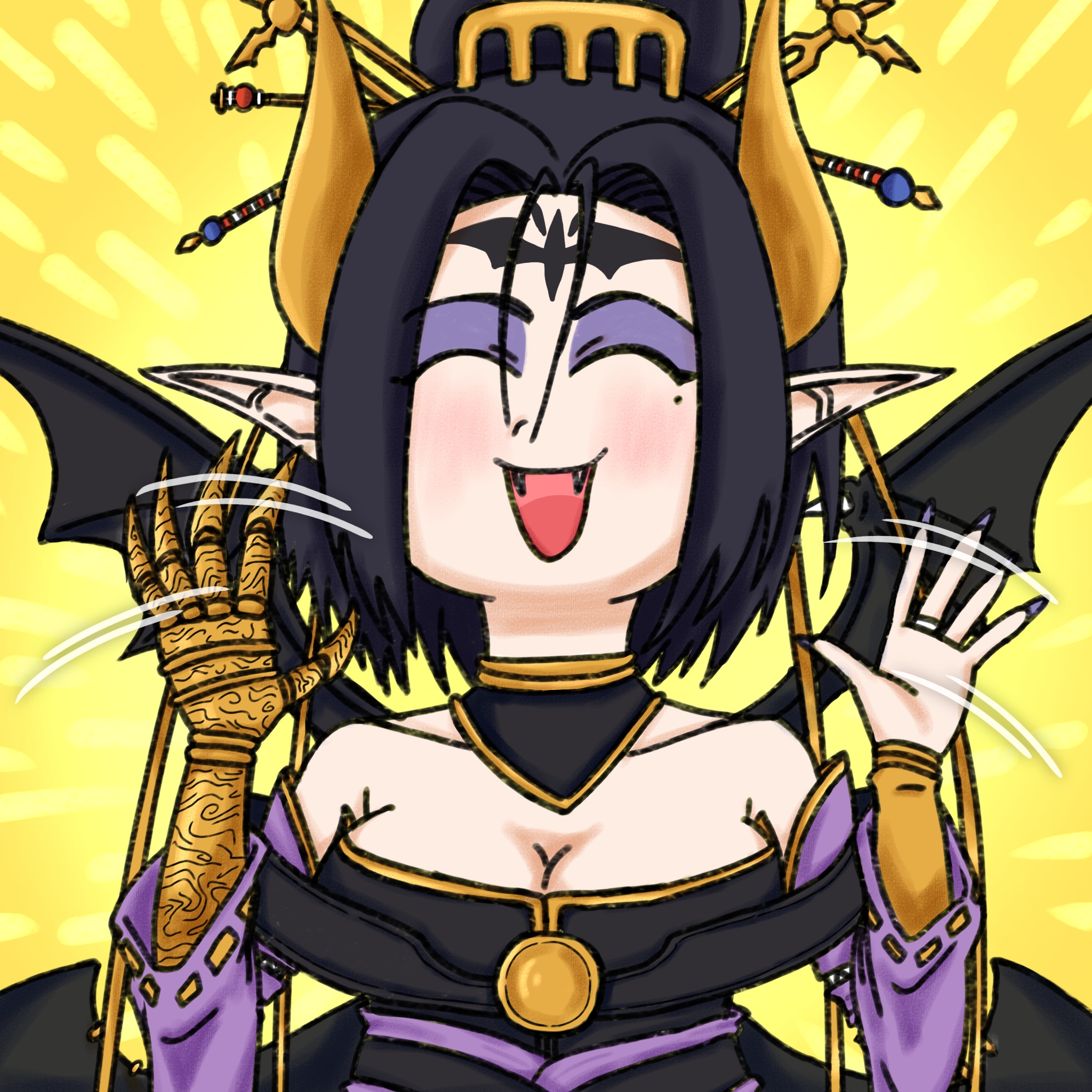 douglas (douglasps), lilithmon, digimon, demon, demon girl, digimon (creature), mark of evil, wings