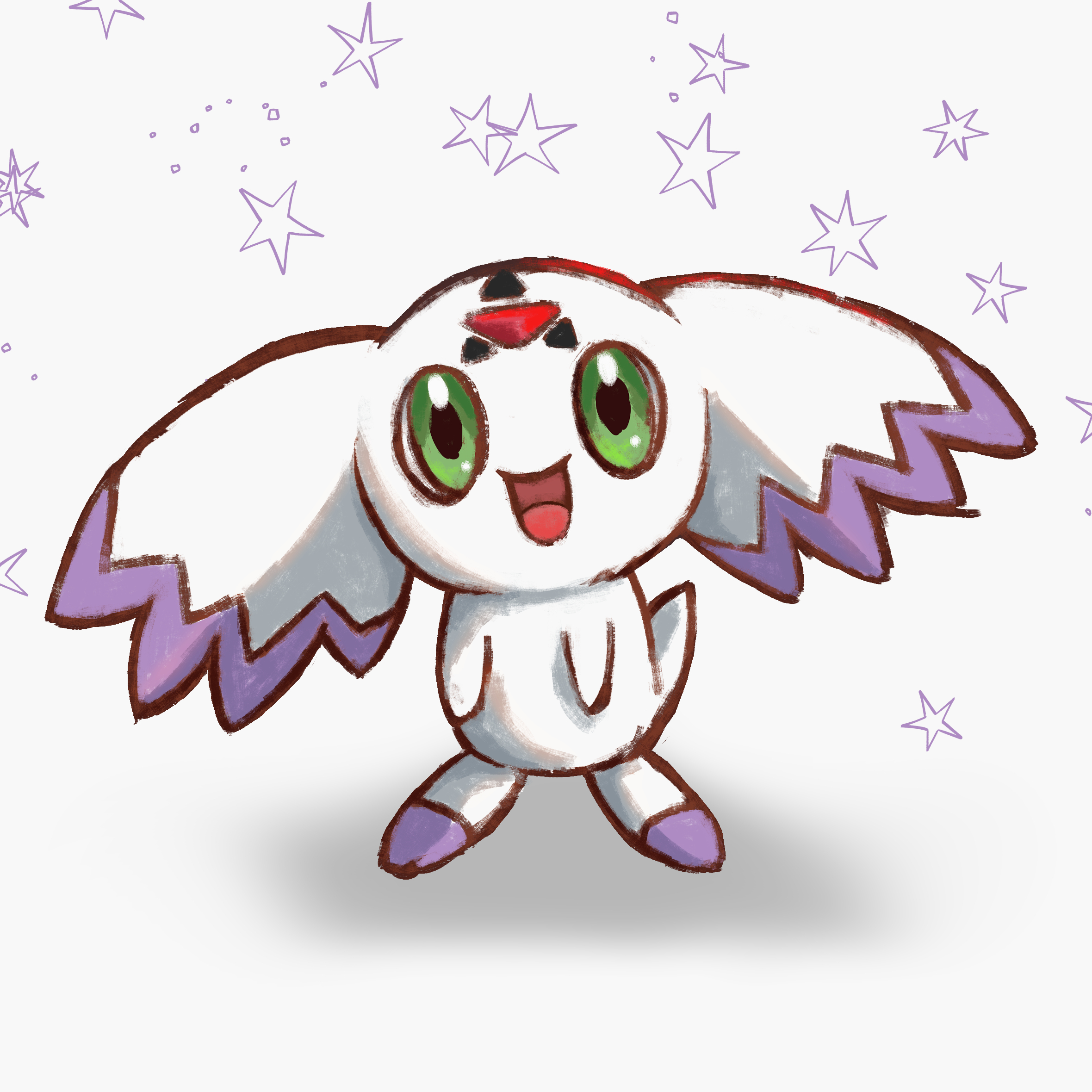 culumon, digimon, highres, digimon (creature), green eyes, pixiv user (74556225), pointy ears, triangle, zero unit