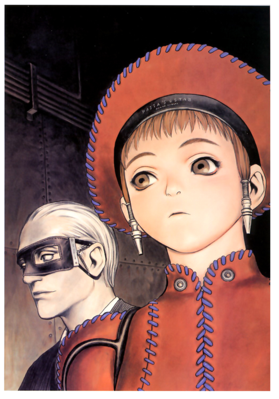 murata range, like a balance life, highres, tagme, brown eyes, hat, short hair