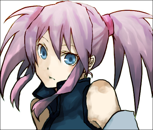 buzz (moi), presea combatir, tales of (series), tales of symphonia, bad id, bad pixiv id, 00s, blue eyes, pink hair, solo, twintails