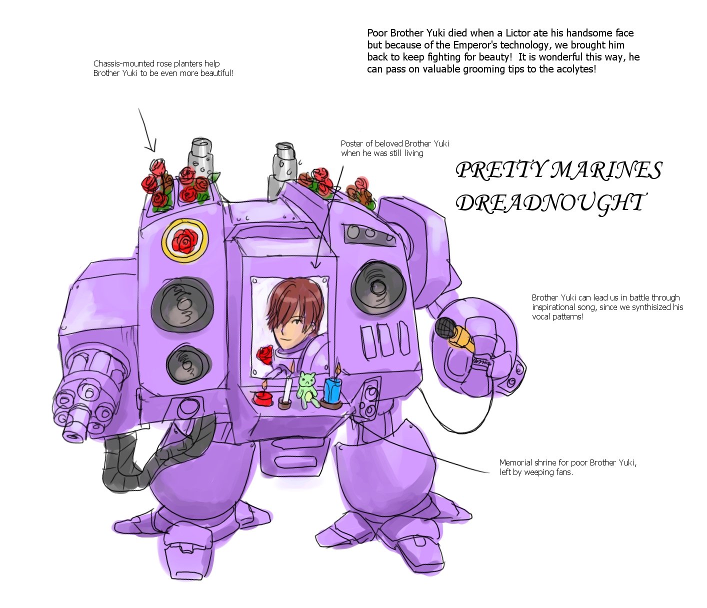 adeptus astartes, warhammer 40k, highres, non-web source, tagme, dreadnought (warhammer 40k), english text, no humans