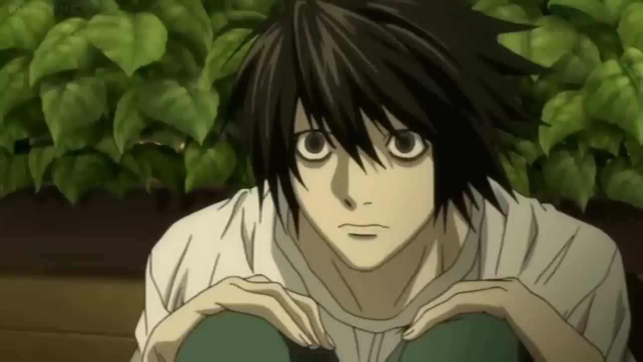 l (death note), yagami light, death note, animated, anime screenshot, tagme, video, 2boys, awkward, black hair, book, brown hair, drinking, multiple boys, note, police, puzzle, reading, table, talking, tea, thinking