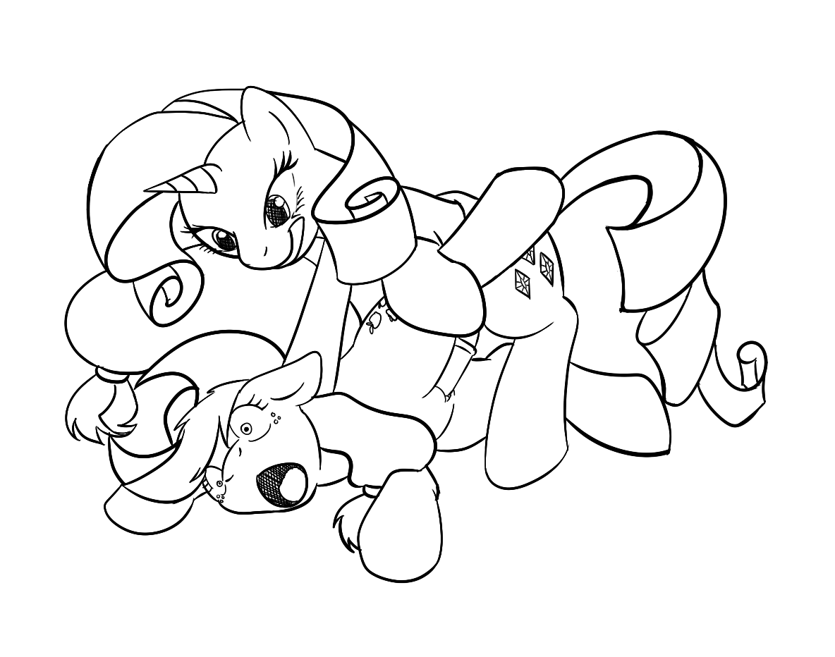 Rule34 – If it exists, there is porn of it / btbunny, applejack (mlp), rarity (mlp) / 106913