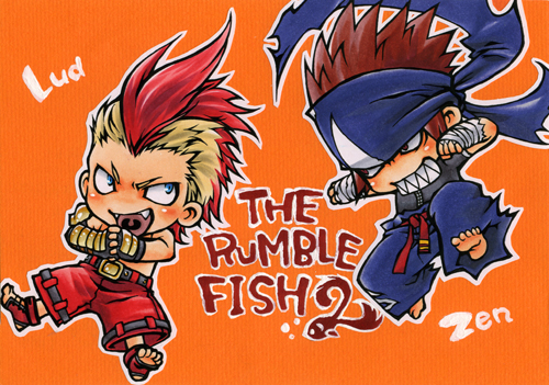lud (rumble fish), zen (rumble fish), rumble fish 2, the rumble fish, lowres, chibi