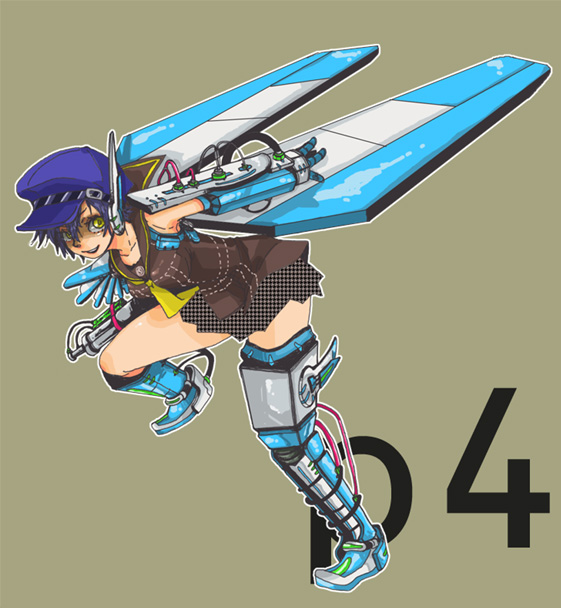 ten, ten (ch), shadow (persona), shirogane naoto, atlus, persona, persona 4, bad id, bad pixiv id, 1girl, androgynous, blue hair, female focus, hat, newsboy cap, reverse trap, school uniform, serafuku, short hair, solo, yellow eyes