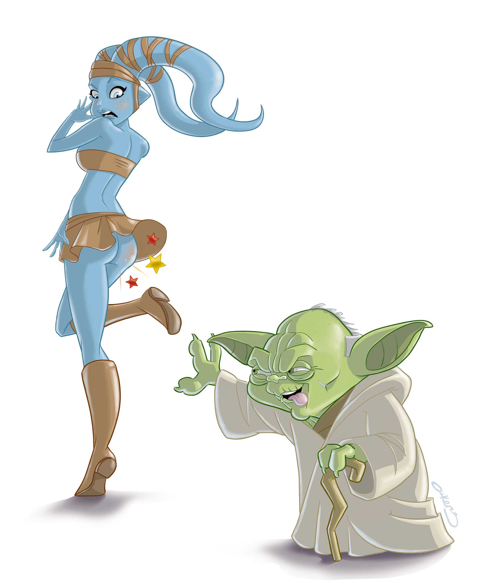 Rule34 – If it exists, there is porn of it / ackers23, aayla secura, jedi, jedi master, yoda / 107526