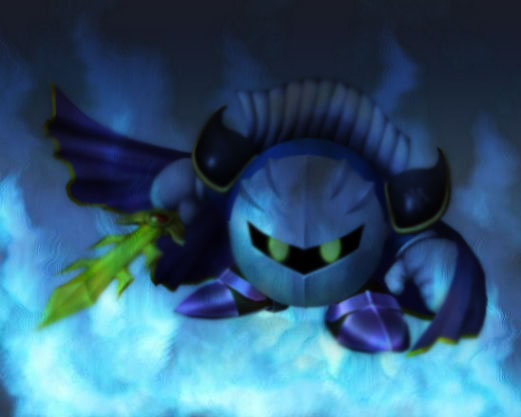 meta knight, kirby (series), super smash bros., tagme, third-party edit, cape, gloves, mask, sword, weapon, white gloves