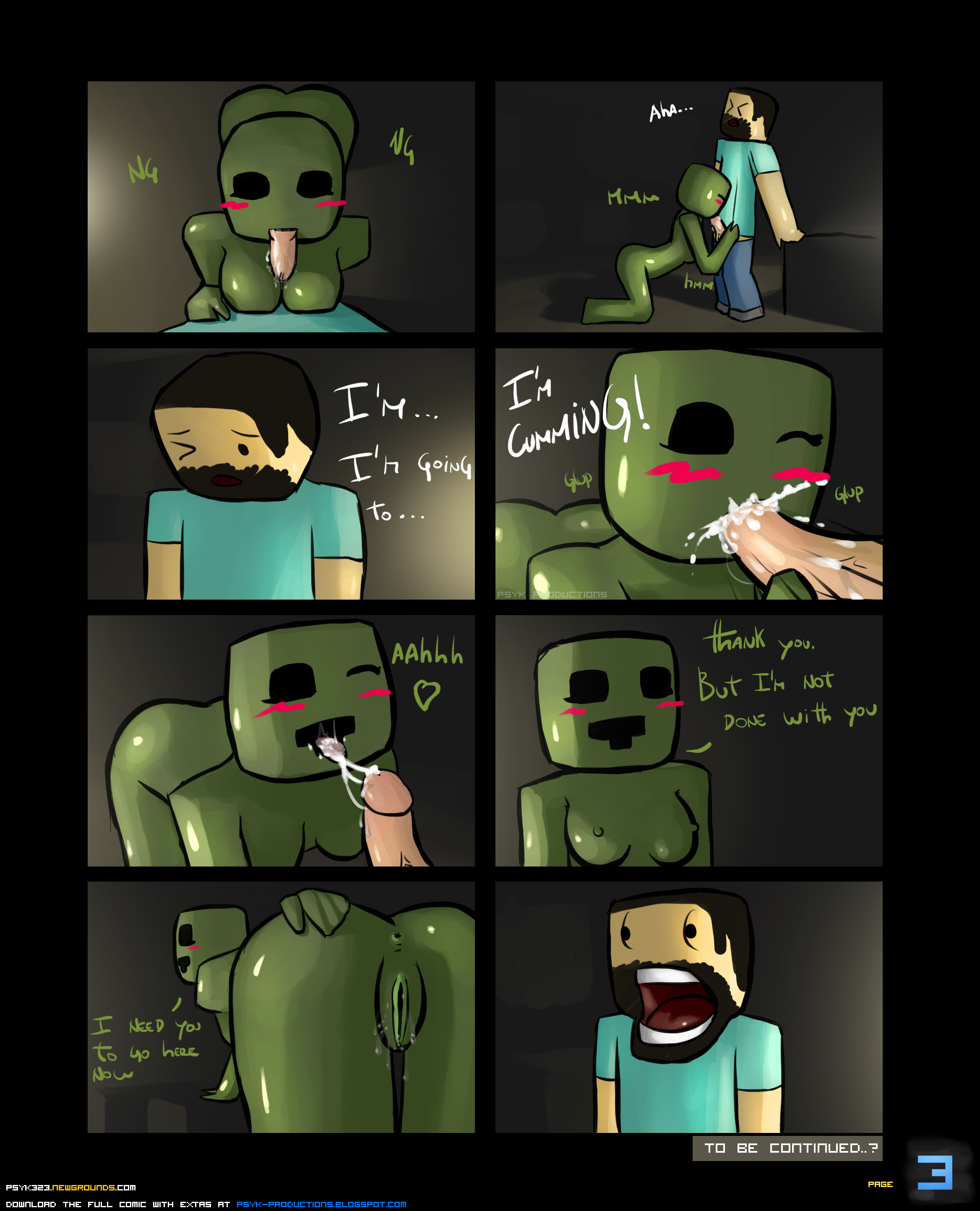 Rule34 – If it exists, there is porn of it / psyk323, creeper, steve (minecraft) / 107738