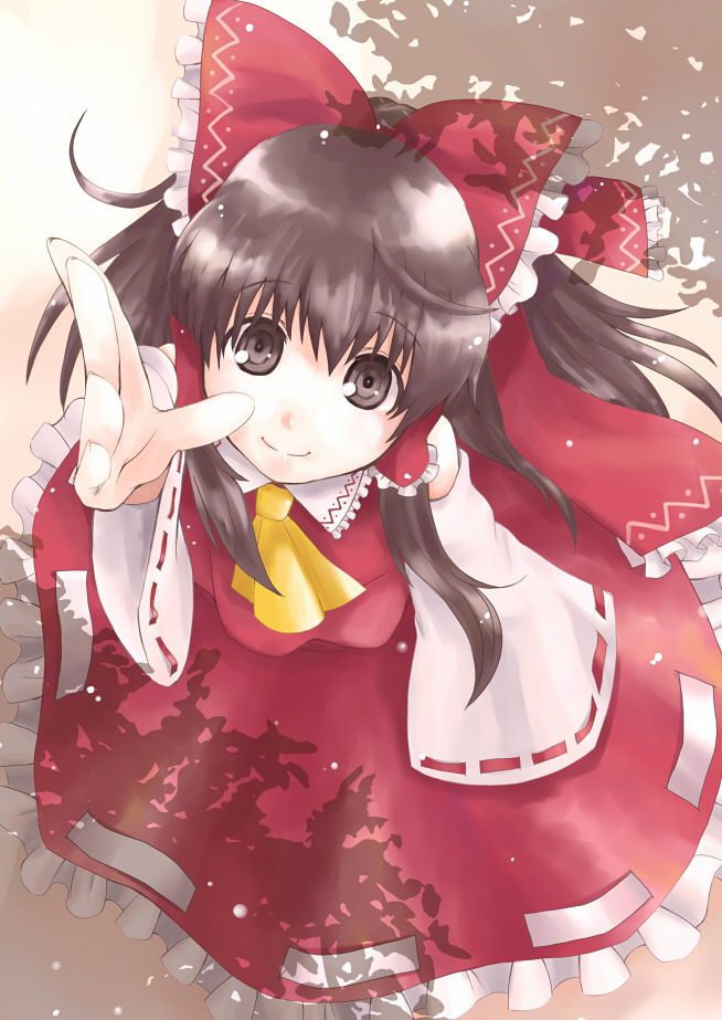 yuki (pixiv), yukiu con, hakurei reimu, touhou, bad id, bad pixiv id, 1girl, female focus, japanese clothes, miko, ribbon, solo