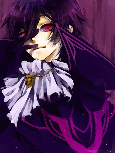 matsunaka hiro, nero (pixiv93653), lelouch vi britannia, code geass, bad id, bad pixiv id, lowres, 00s, 1boy, ascot, black hair, gloves, male focus, red eyes, short hair, solo
