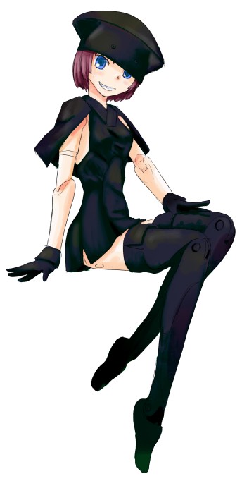 busou shinki, tagme, 10s, doll joints, gloves, hat, joints, solo, thighhighs