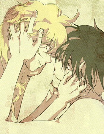 akutsu (yuumi), nia teppelin, simon (ttgl), tengen toppa gurren lagann, lowres, 00s, 1boy, 1girl, blonde hair, couple, hetero