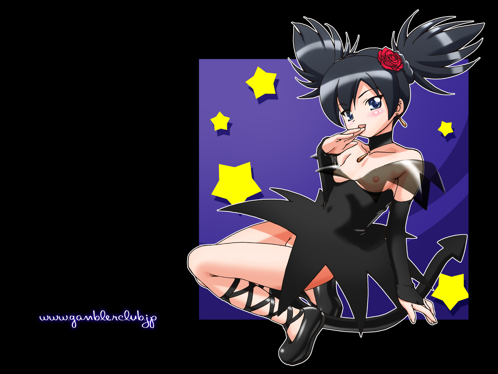 gambler club, kuromi, kurumi nui, onegai my melody, sanrio, highres, tagme, 00s
