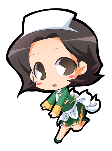 suntail, shinozaki sayoko, code geass, lowres, 00s, chibi, maid, pac-man eyes, solo
