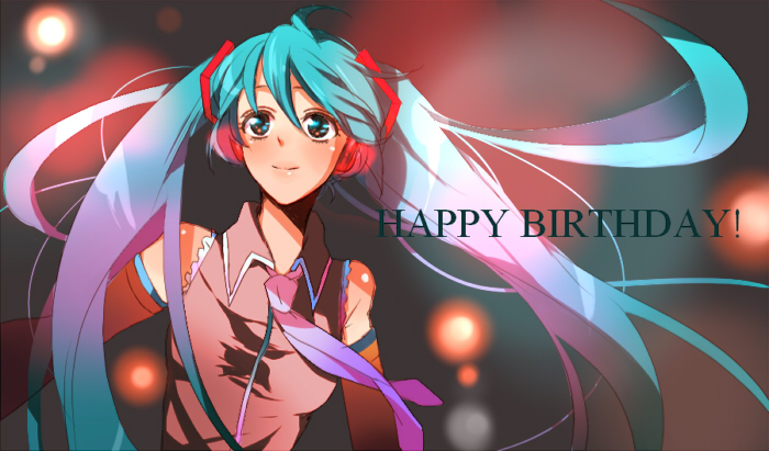 deirn, kiui, hatsune miku, vocaloid, bad id, bad pixiv id, blue eyes, blue hair, headphones, necktie, solo, twintails