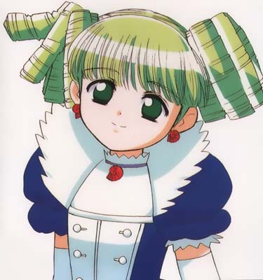 elkarena, majutsushi orphen, lowres, 1girl, earrings, female focus, green eyes, green hair, jewelry, matching hair/eyes, solo
